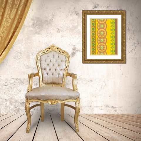 Patterns E Gold Ornate Wood Framed Art Print with Double Matting by Grey, Jace