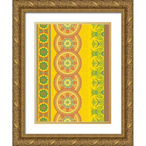 Patterns E Gold Ornate Wood Framed Art Print with Double Matting by Grey, Jace