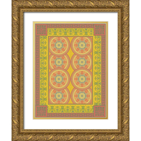 Patterns F Gold Ornate Wood Framed Art Print with Double Matting by Grey, Jace