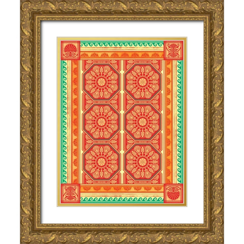 Patterns H Gold Ornate Wood Framed Art Print with Double Matting by Grey, Jace