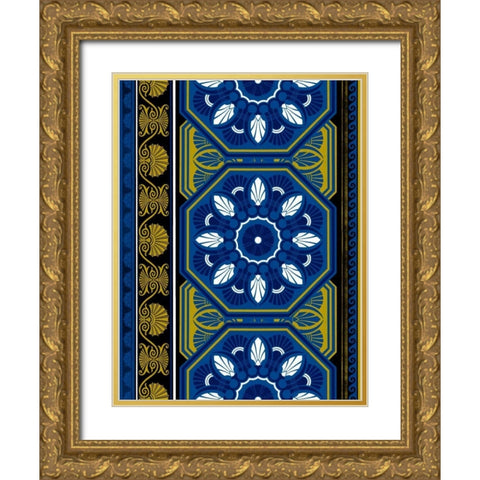 Patterns Gold Ornate Wood Framed Art Print with Double Matting by Grey, Jace