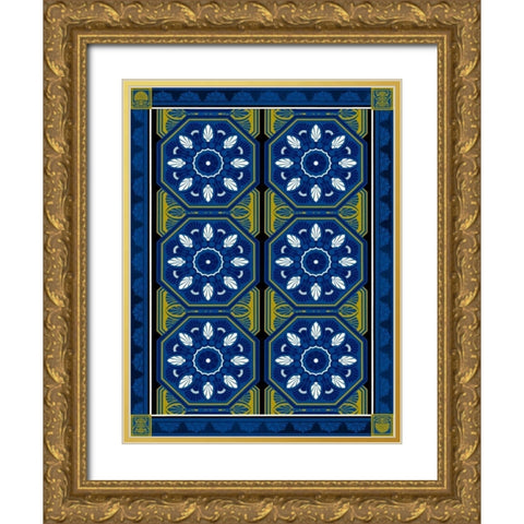 Patterns K2 Gold Ornate Wood Framed Art Print with Double Matting by Grey, Jace