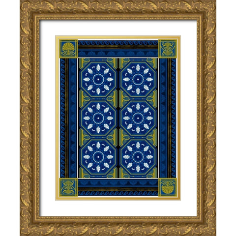 Patterns K Gold Ornate Wood Framed Art Print with Double Matting by Grey, Jace