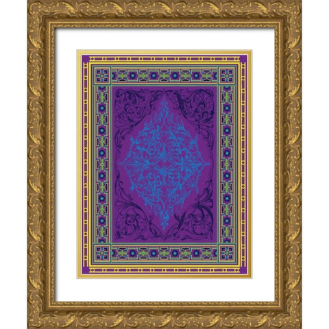 Patterns L Gold Ornate Wood Framed Art Print with Double Matting by Grey, Jace