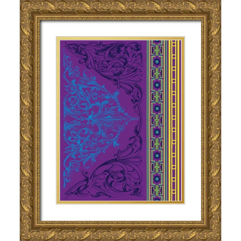 Patterns M4 Gold Ornate Wood Framed Art Print with Double Matting by Grey, Jace