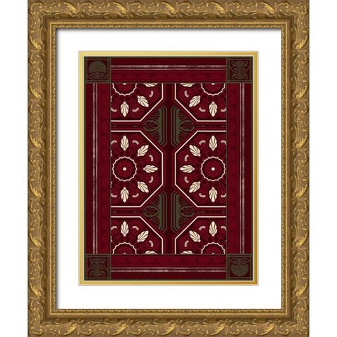 Patterns N2 Gold Ornate Wood Framed Art Print with Double Matting by Grey, Jace