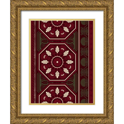 Patterns P2 Gold Ornate Wood Framed Art Print with Double Matting by Grey, Jace