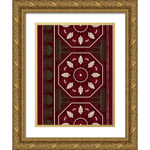 Patterns P Gold Ornate Wood Framed Art Print with Double Matting by Grey, Jace