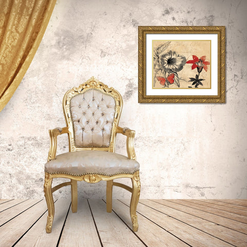 Wisdom Floral No  World Gold Ornate Wood Framed Art Print with Double Matting by Grey, Jace