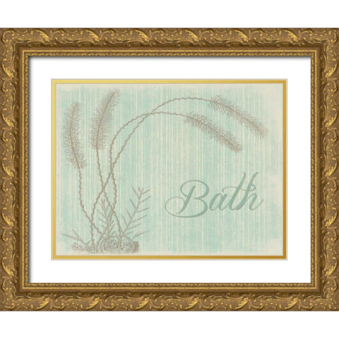 Bath B Gold Ornate Wood Framed Art Print with Double Matting by Grey, Jace