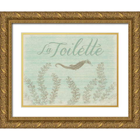 La toilette D Gold Ornate Wood Framed Art Print with Double Matting by Grey, Jace