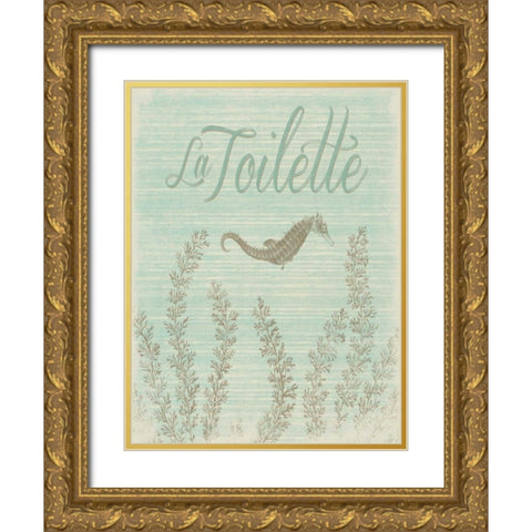 La Toilette Gold Ornate Wood Framed Art Print with Double Matting by Grey, Jace