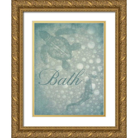 Sea Bath Gold Ornate Wood Framed Art Print with Double Matting by Grey, Jace
