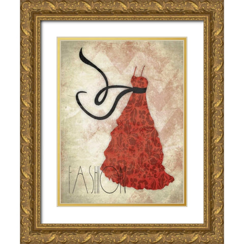 Fashion Gold Ornate Wood Framed Art Print with Double Matting by Grey, Jace