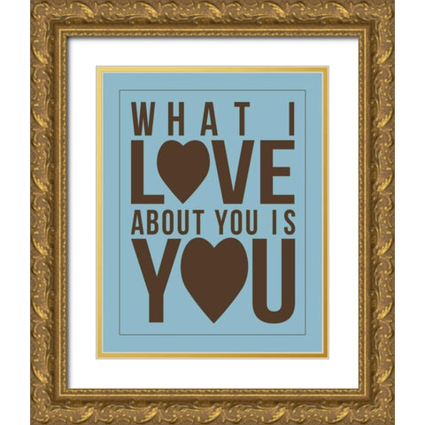 Text A3 Gold Ornate Wood Framed Art Print with Double Matting by Grey, Jace