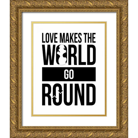 Text C Gold Ornate Wood Framed Art Print with Double Matting by Grey, Jace
