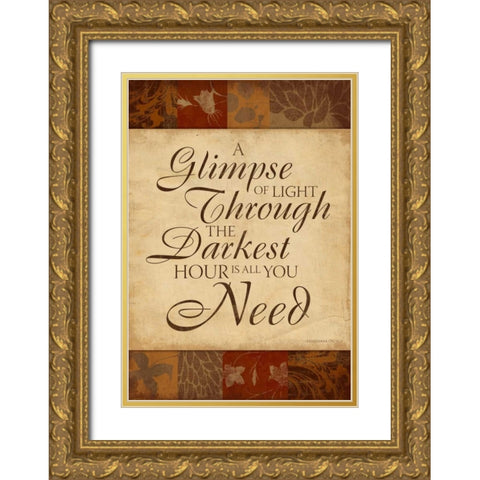 Inspirational B Gold Ornate Wood Framed Art Print with Double Matting by Grey, Jace