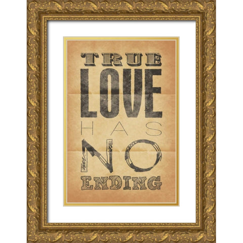 Love Gold Ornate Wood Framed Art Print with Double Matting by Grey, Jace