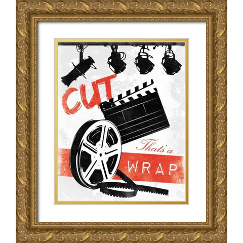 Cinema B Gold Ornate Wood Framed Art Print with Double Matting by Grey, Jace