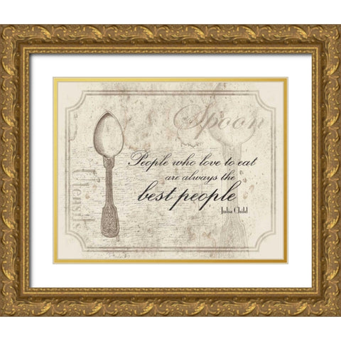 Spoon Quote Gold Ornate Wood Framed Art Print with Double Matting by Grey, Jace