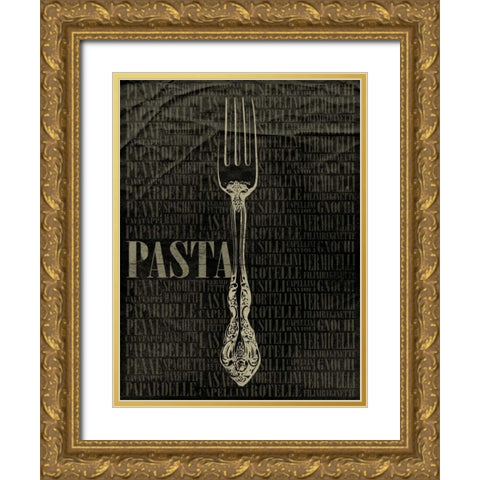 PASTA Type 2 Gold Ornate Wood Framed Art Print with Double Matting by Grey, Jace