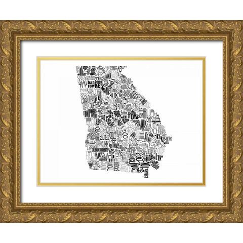 Georgia Gold Ornate Wood Framed Art Print with Double Matting by Grey, Jace