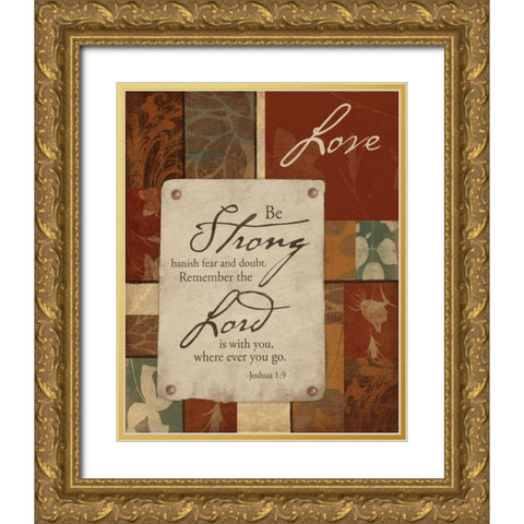 Love B Gold Ornate Wood Framed Art Print with Double Matting by Grey, Jace