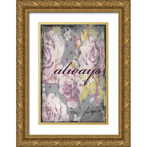 always Gold Ornate Wood Framed Art Print with Double Matting by Grey, Jace