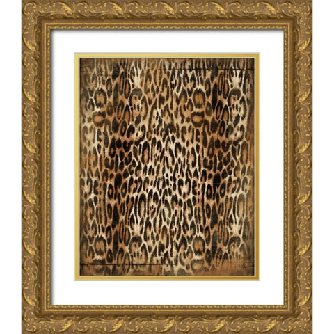 Animal Print1 Gold Ornate Wood Framed Art Print with Double Matting by Grey, Jace