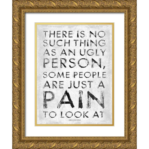 Pain Gold Ornate Wood Framed Art Print with Double Matting by Grey, Jace