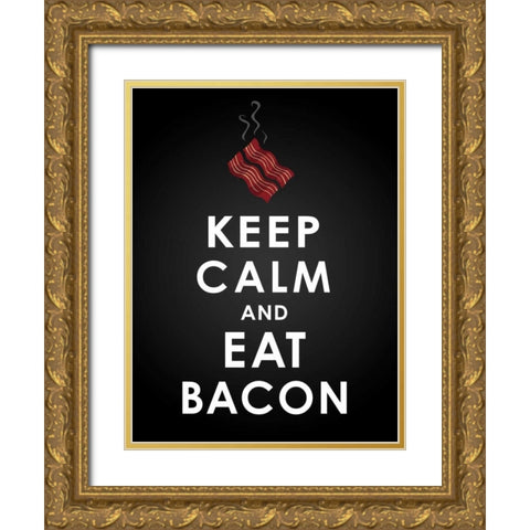 Bacon Gold Ornate Wood Framed Art Print with Double Matting by Grey, Jace