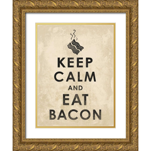 Bacon3 Cream Gold Ornate Wood Framed Art Print with Double Matting by Grey, Jace