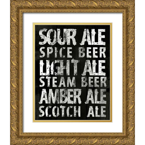 Sour Ale Gold Ornate Wood Framed Art Print with Double Matting by Grey, Jace