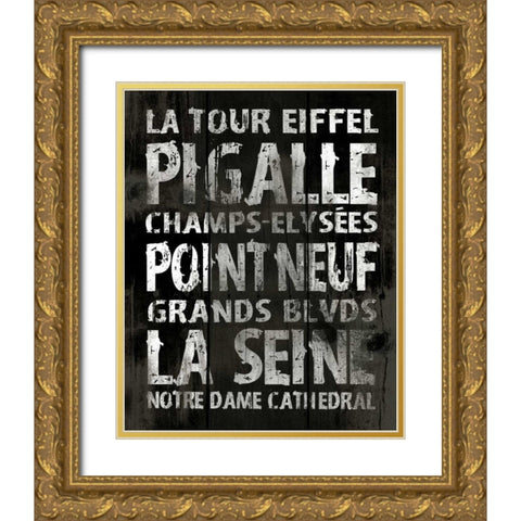 Paris Mate Gold Ornate Wood Framed Art Print with Double Matting by Grey, Jace