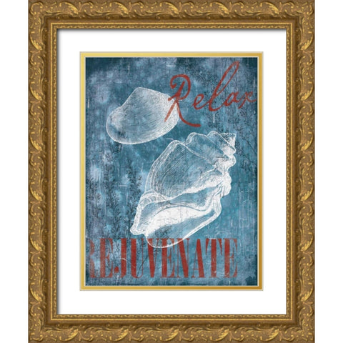 Relax Rejuvenate Gold Ornate Wood Framed Art Print with Double Matting by Grey, Jace