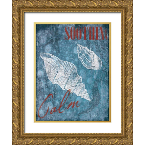 Soothing Calm Gold Ornate Wood Framed Art Print with Double Matting by Grey, Jace