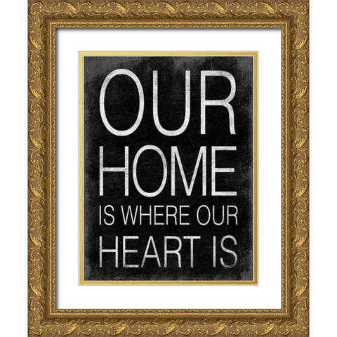 Our Home Gold Ornate Wood Framed Art Print with Double Matting by Grey, Jace