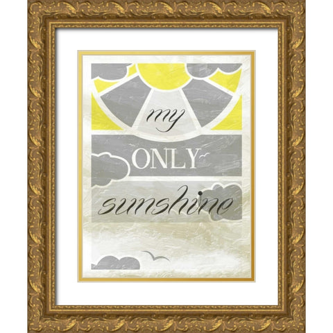 Sunshine Mate Gold Ornate Wood Framed Art Print with Double Matting by Grey, Jace