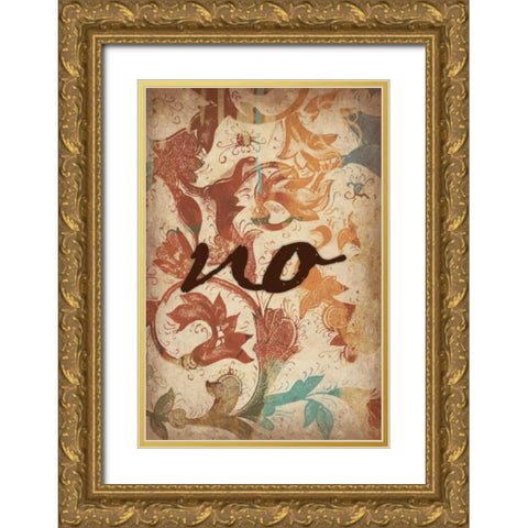 no Gold Ornate Wood Framed Art Print with Double Matting by Grey, Jace