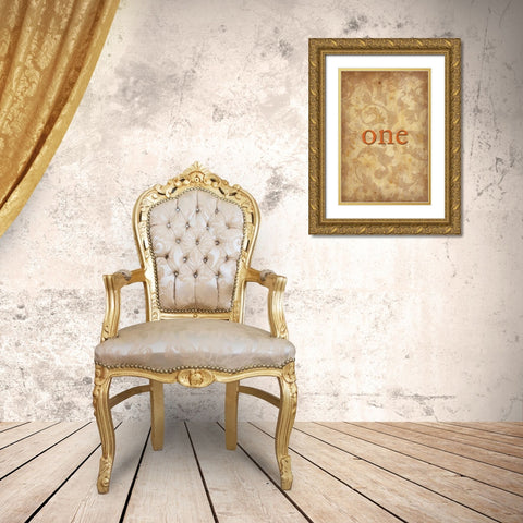 one Gold Ornate Wood Framed Art Print with Double Matting by Grey, Jace