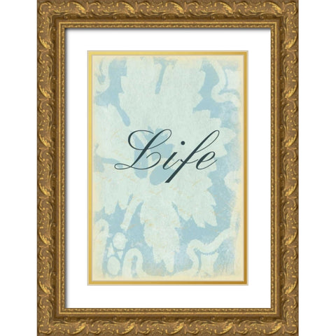 Life Gold Ornate Wood Framed Art Print with Double Matting by Grey, Jace