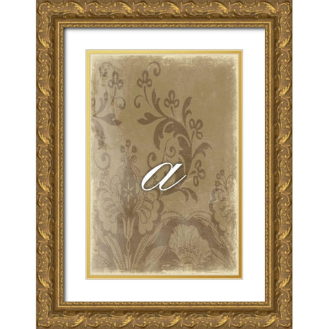 a Gold Ornate Wood Framed Art Print with Double Matting by Grey, Jace
