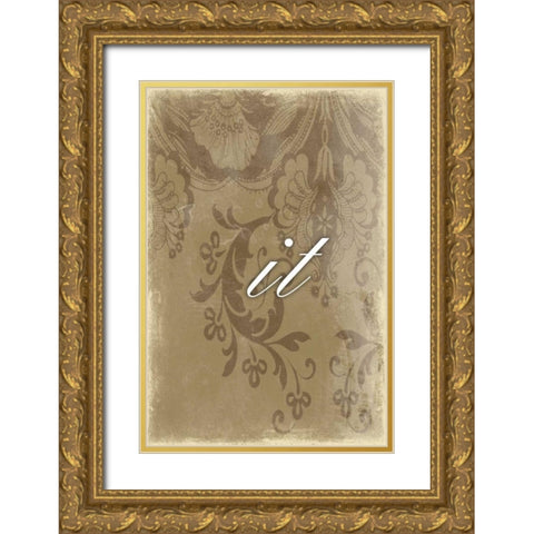 it Gold Ornate Wood Framed Art Print with Double Matting by Grey, Jace