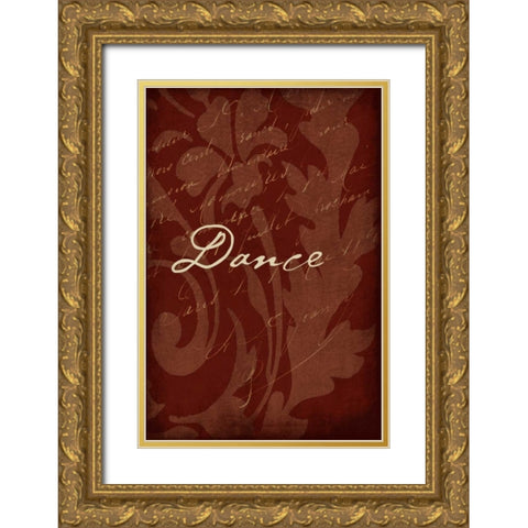 RED_dance Gold Ornate Wood Framed Art Print with Double Matting by Grey, Jace