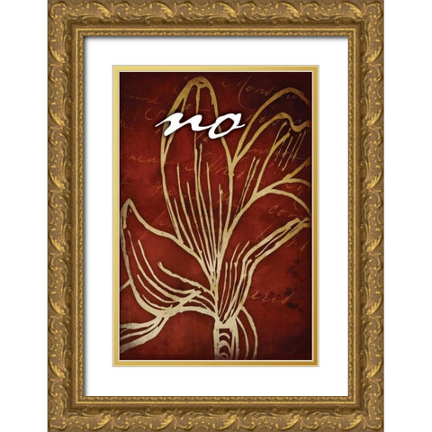 RED_no Gold Ornate Wood Framed Art Print with Double Matting by Grey, Jace