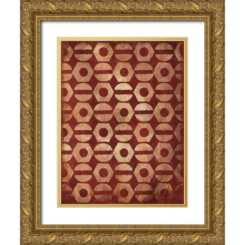 Pattern Gold Ornate Wood Framed Art Print with Double Matting by Grey, Jace