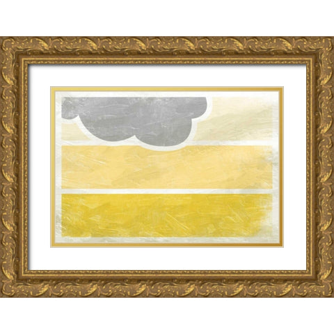 Pattern1 Stag Gold Ornate Wood Framed Art Print with Double Matting by Grey, Jace