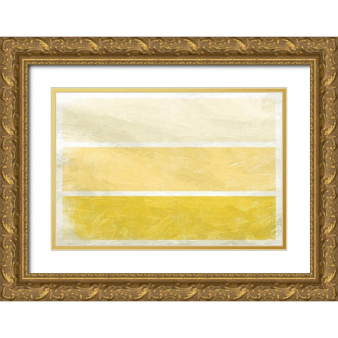 Pattern 2 Stag Gold Ornate Wood Framed Art Print with Double Matting by Grey, Jace