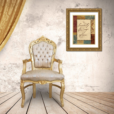 Serenity Gold Ornate Wood Framed Art Print with Double Matting by Grey, Jace