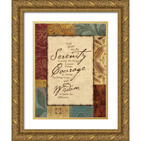 Serenity Gold Ornate Wood Framed Art Print with Double Matting by Grey, Jace